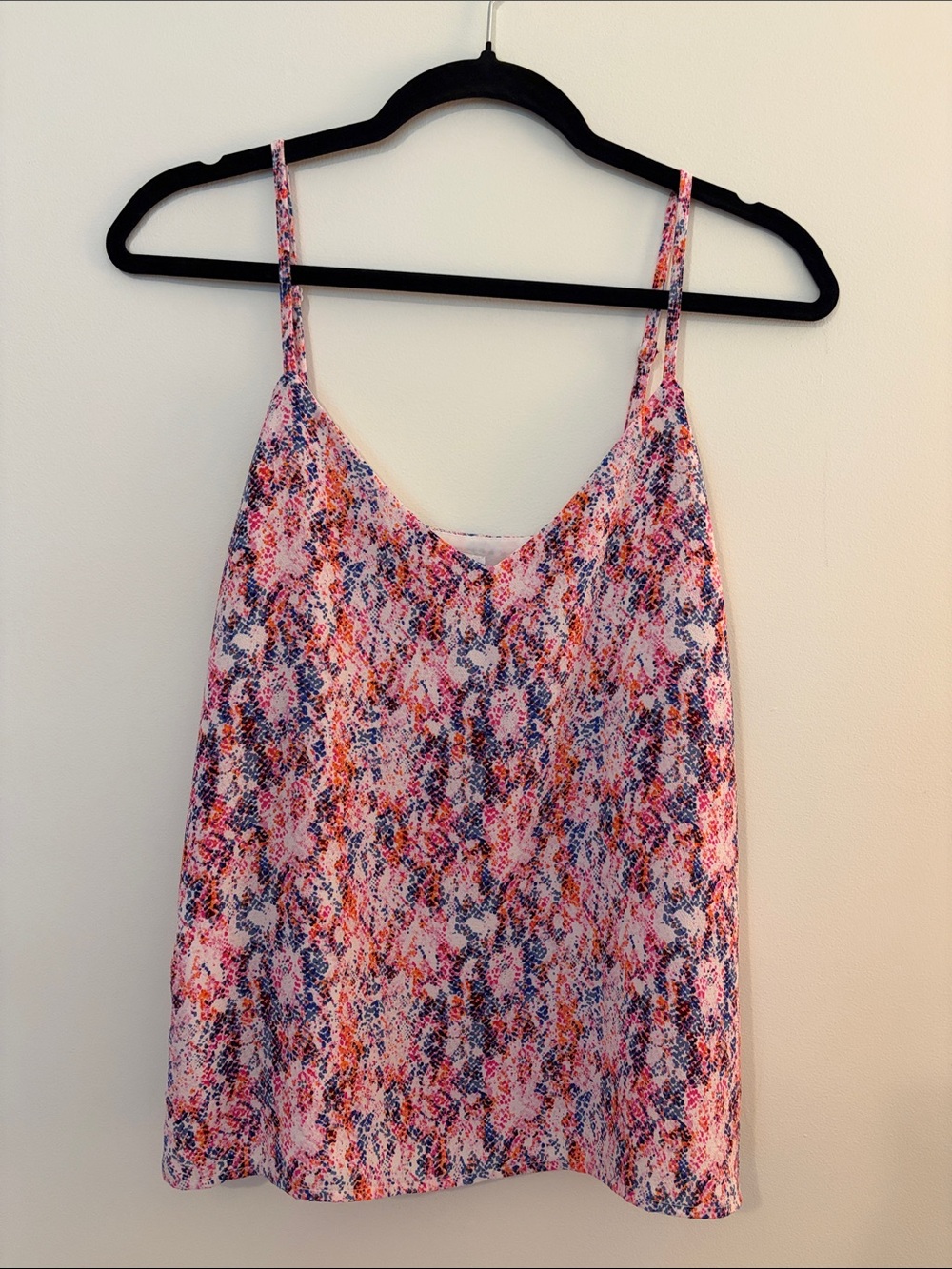 Karlie Pink Multicolor Abstract Print Cami